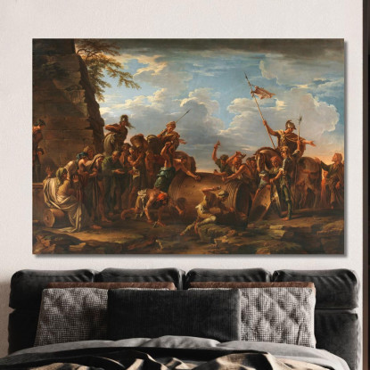 La Morte Di Regolo Claude-Joseph Vernet cjv31 quadro stampato su tela