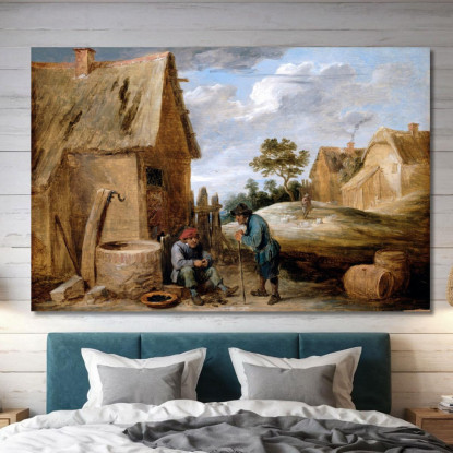 Un Contadino Che Mangia Cozze David Teniers The Younger dty11 quadro stampato su tela