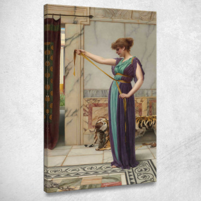 Una Dama Pompeiana 2 John William Godward jwg7 quadro stampato su tela