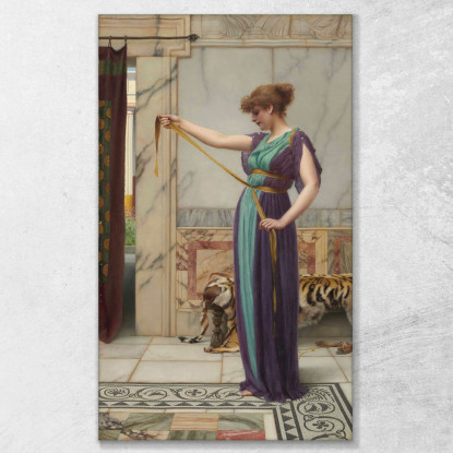 Una Dama Pompeiana 2 John William Godward jwg7 quadro stampato su tela