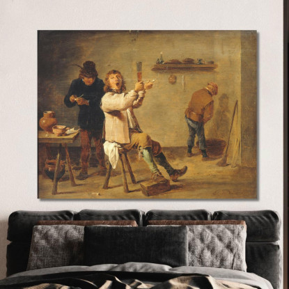La Chanson À Boire David Teniers The Younger dty50 quadro stampato su tela
