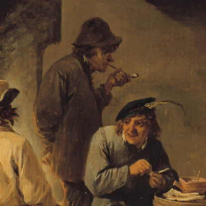 La Tabagie David Teniers The Younger dty51 quadro stampato su tela