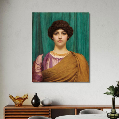 Una Dama Pompeiana John William Godward jwg9 quadro stampato su tela