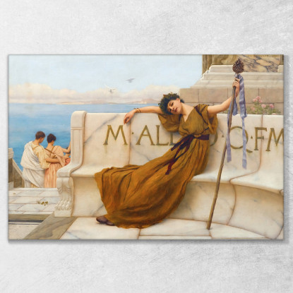 Una Sacerdotessa Di Bacco John William Godward jwg10 quadro stampato su tela