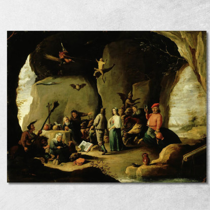 Tentazione Di Sant'Antonio David Teniers The Younger dty85 quadro stampato su tela