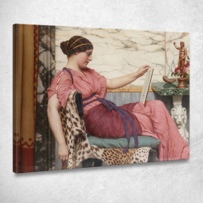 Un Dilettante John William Godward jwg14 quadro stampato su tela