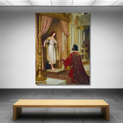 Il Re E La Mendicante Edmund Blair Leighton ebl3 quadro stampato su tela
