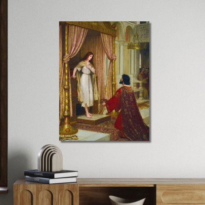 Il Re E La Mendicante Edmund Blair Leighton ebl3 quadro stampato su tela