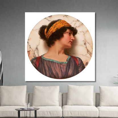Androclea John William Godward jwg17 quadro stampato su tela