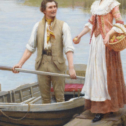 Una Mela Per Il Barcaiolo Edmund Blair Leighton ebl5 quadro stampato su tela