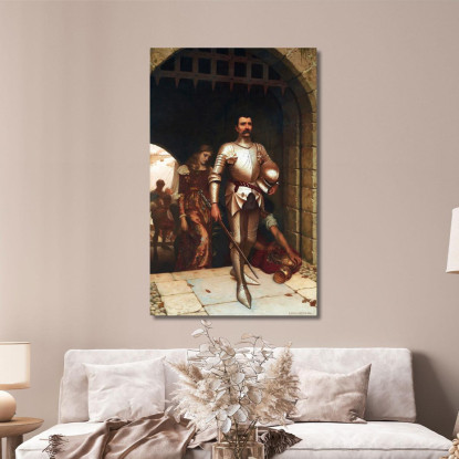Conquista Edmund Blair Leighton ebl7 quadro stampato su tela