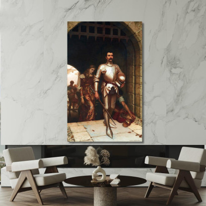 Conquista Edmund Blair Leighton ebl7 quadro stampato su tela