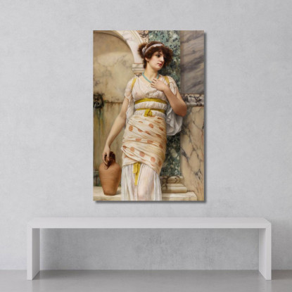 Alla Fontana John William Godward jwg18 quadro stampato su tela