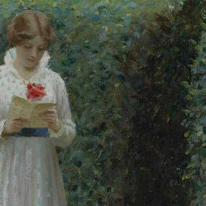 La Lettera D'Amore Edmund Blair Leighton ebl13 quadro stampato su tela