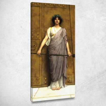 Alla Porta Del Tempio John William Godward jwg19 quadro stampato su tela