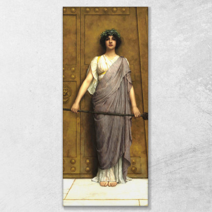 Alla Porta Del Tempio John William Godward jwg19 quadro stampato su tela