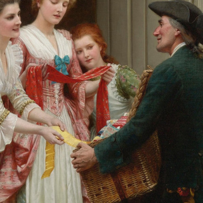 Nastri E Merletti Per Volti Molto Graziosi Edmund Blair Leighton ebl18 quadro stampato su tela