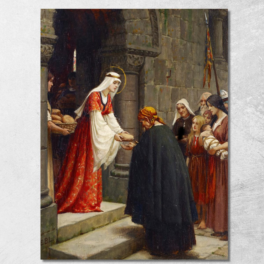 La Carità Di Santa Elisabetta D'Ungheria Edmund Blair Leighton ebl22 quadro stampato su tela