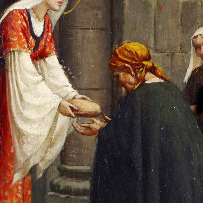 La Carità Di Santa Elisabetta D'Ungheria Edmund Blair Leighton ebl22 quadro stampato su tela