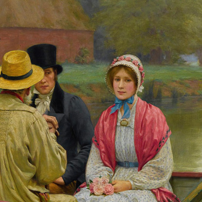 Il Traghetto Edmund Blair Leighton ebl24 quadro stampato su tela