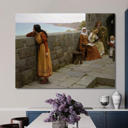 L'Ostaggio Edmund Blair Leighton ebl25 quadro stampato su tela