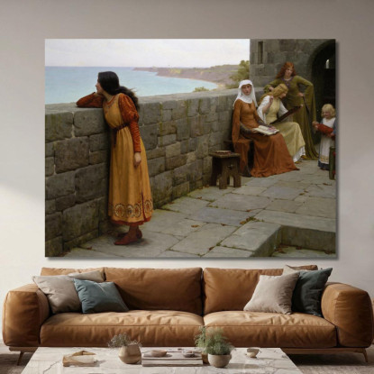 L'Ostaggio Edmund Blair Leighton ebl25 quadro stampato su tela