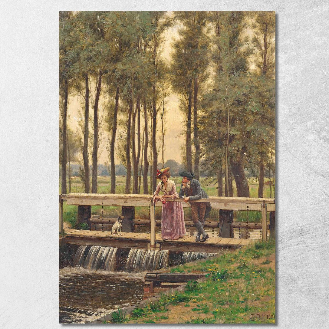 Il Luogo Dell'Incontro Edmund Blair Leighton ebl27 quadro stampato su tela