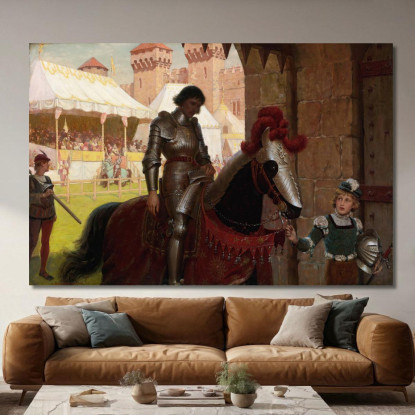 Sconfitto Edmund Blair Leighton ebl29 quadro stampato su tela