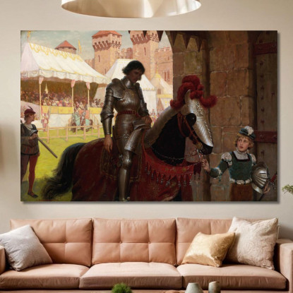 Sconfitto Edmund Blair Leighton ebl29 quadro stampato su tela