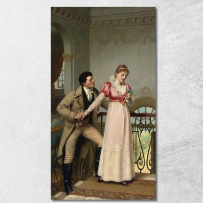 Sì O No Edmund Blair Leighton ebl31 quadro stampato su tela