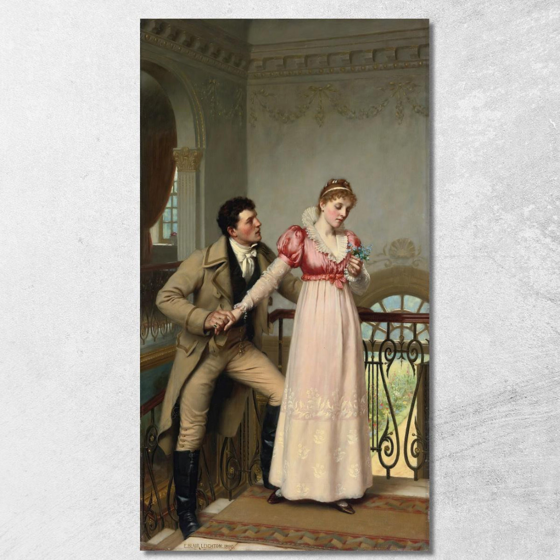 Sì O No Edmund Blair Leighton ebl31 quadro stampato su tela