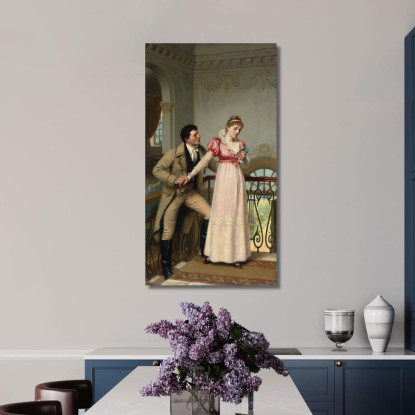 Sì O No Edmund Blair Leighton ebl31 quadro stampato su tela