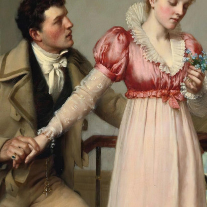 Sì O No Edmund Blair Leighton ebl31 quadro stampato su tela