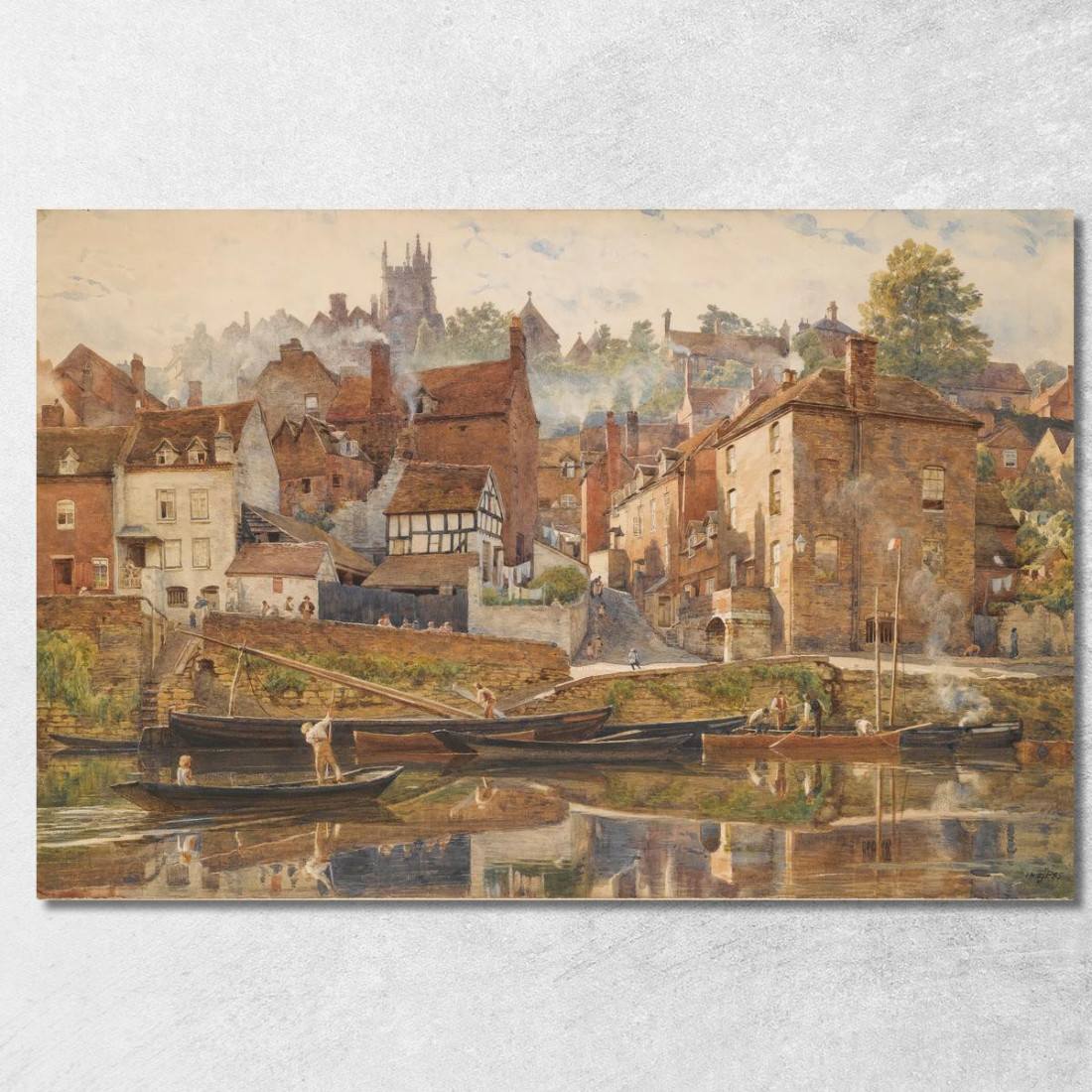 Presso Il Severn A Bridgnorth Edward John Poynter ejp7 quadro stampato su tela