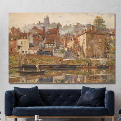 Presso Il Severn A Bridgnorth Edward John Poynter ejp7 quadro stampato su tela
