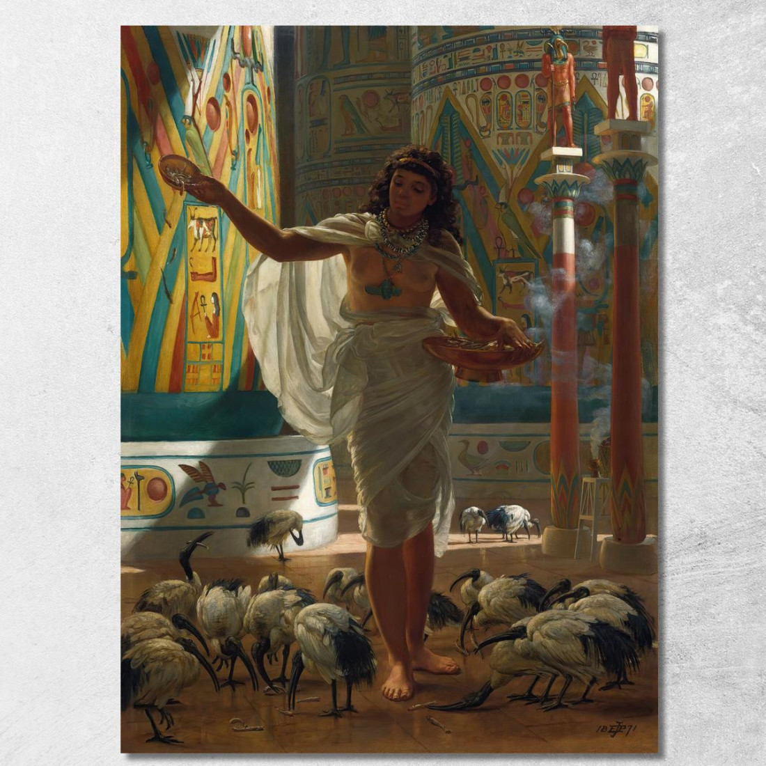 Nutrendo L’Ibis Sacro Nelle Sale Di Karnak Edward John Poynter ejp14 quadro stampato su tela