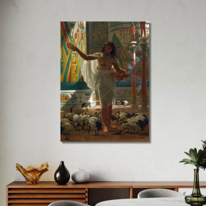 Nutrendo L’Ibis Sacro Nelle Sale Di Karnak Edward John Poynter ejp14 quadro stampato su tela
