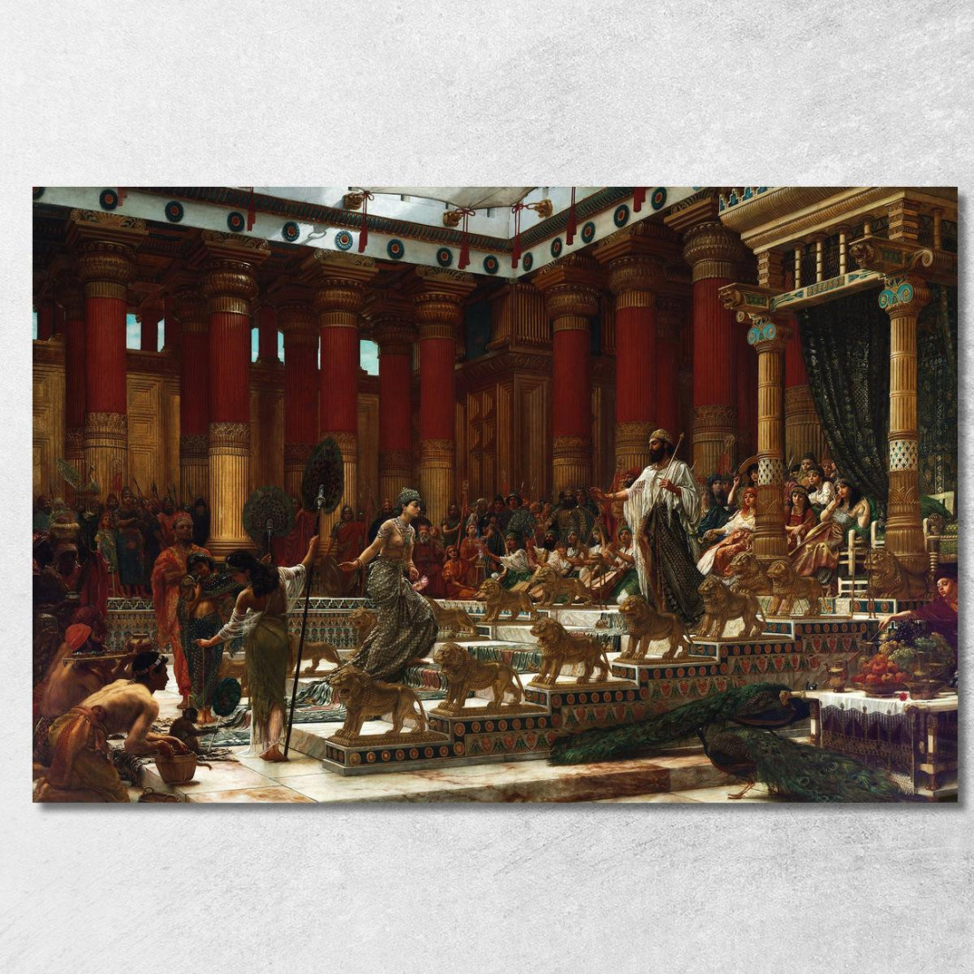 La Visita Della Regina Di Saba Al Re Salomone Edward John Poynter ejp30 quadro stampato su tela