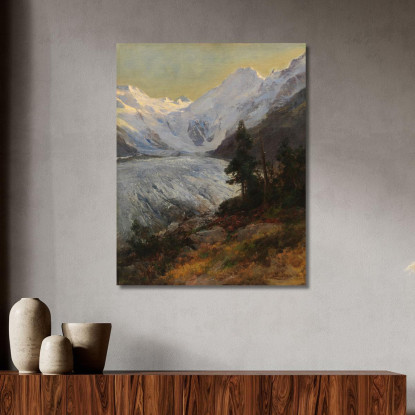 Sul Ghiacciaio Del Morteratsch Edward Theodore Compton etc7 quadro stampato su tela