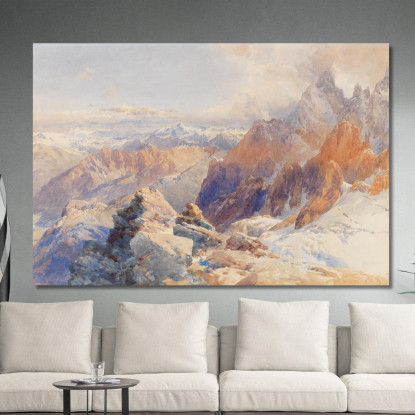 Col Du Géant Edward Theodore Compton etc17 quadro stampato su tela