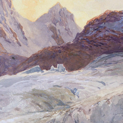 Finsteraarhorn Edward Theodore Compton etc27 quadro stampato su tela