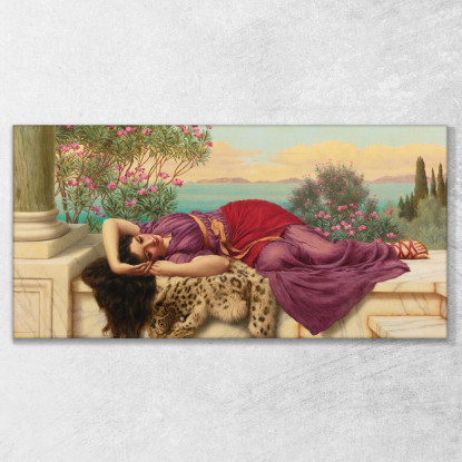 Dolce Far Niente 2 John William Godward jwg28 quadro stampato su tela