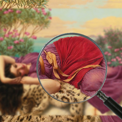 Dolce Far Niente 2 John William Godward jwg28 quadro stampato su tela