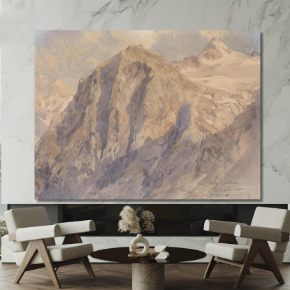 Hohe Kammer Kitzsteinhorn Edward Theodore Compton etc34 quadro stampato su tela