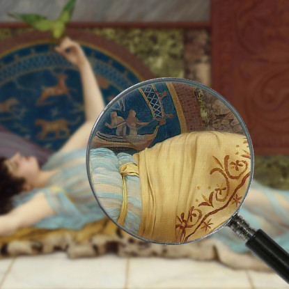 Dolce Far Niente John William Godward jwg29 quadro stampato su tela