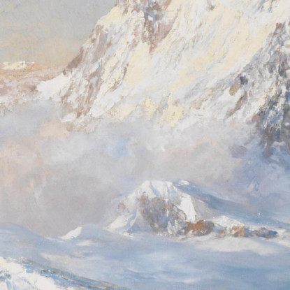 Sopra Il Mare Di Nebbia Monte Rosa Dal Rimpfischhorn Edward Theodore Compton etc61 quadro stampato su tela