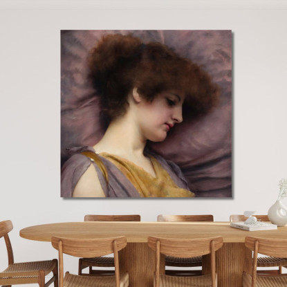 Pensieri Lontani John William Godward jwg32 quadro stampato su tela