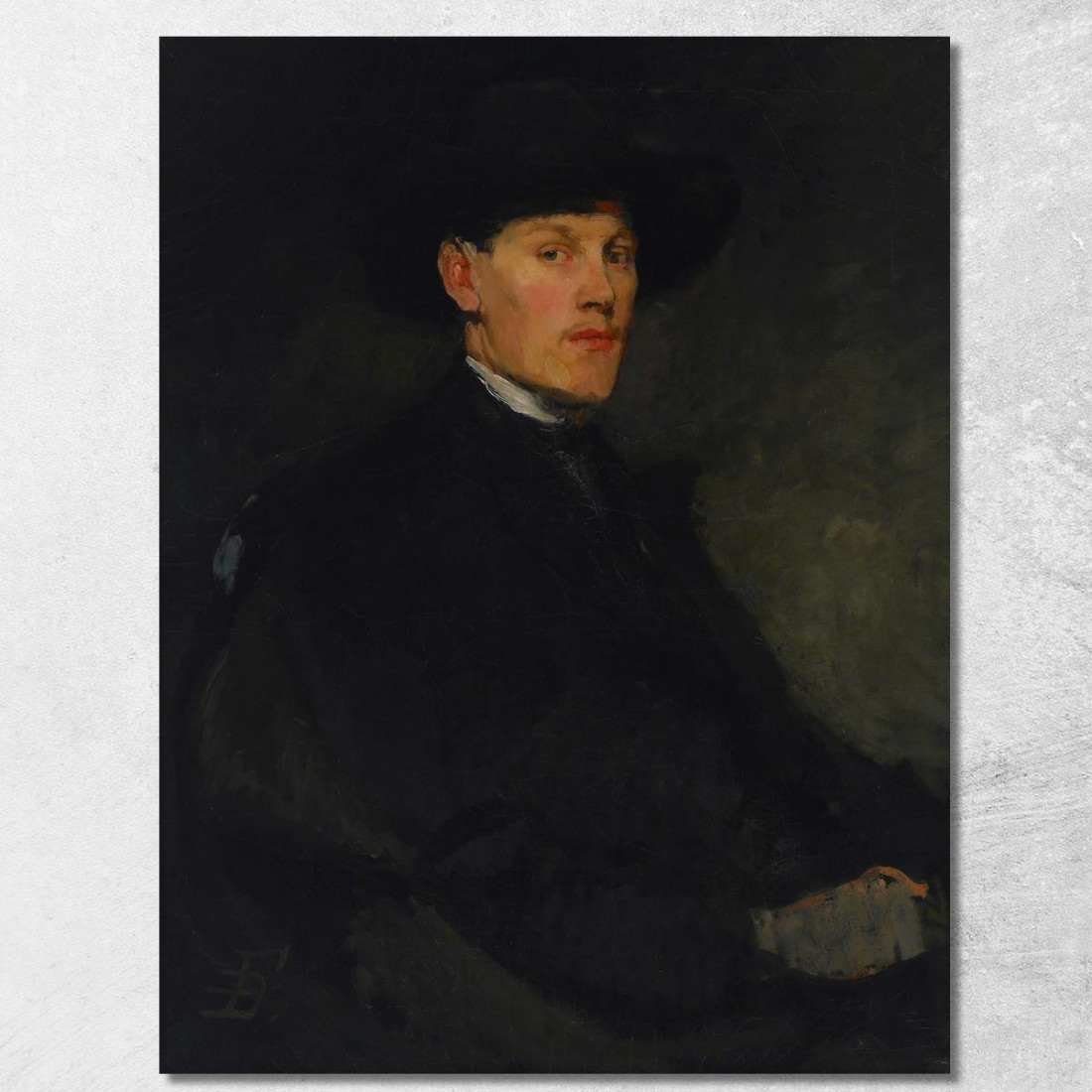 Ritratto Di Un Giovane Frank Duveneck fdu15 quadro stampato su tela