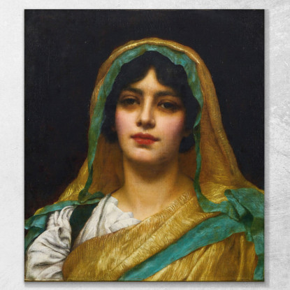 Testa Di Ragazza Atalanta John William Godward jwg34 quadro stampato su tela