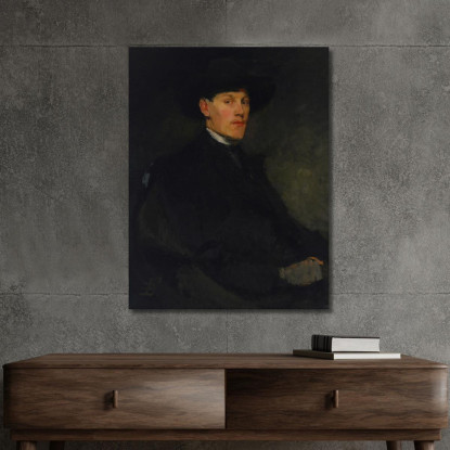 Ritratto Di Un Giovane Frank Duveneck fdu15 quadro stampato su tela